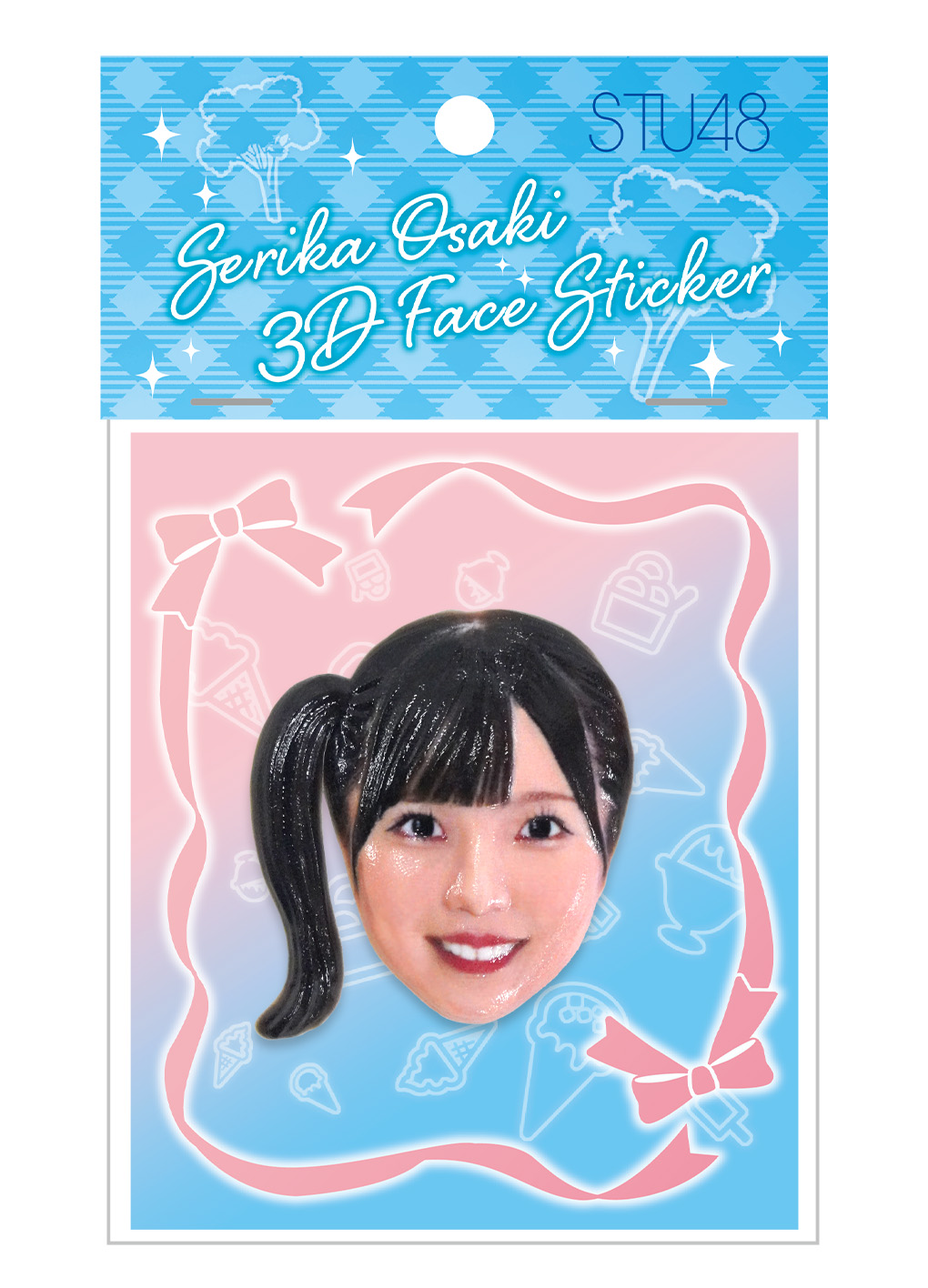 STU48尾崎世里花 3Dフェイスステッカー